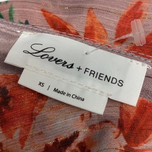 Revolve Lovers and Friends Stacy Midi Dress Size XS Colour Pink Holiday Floral - Picture 4 of 12